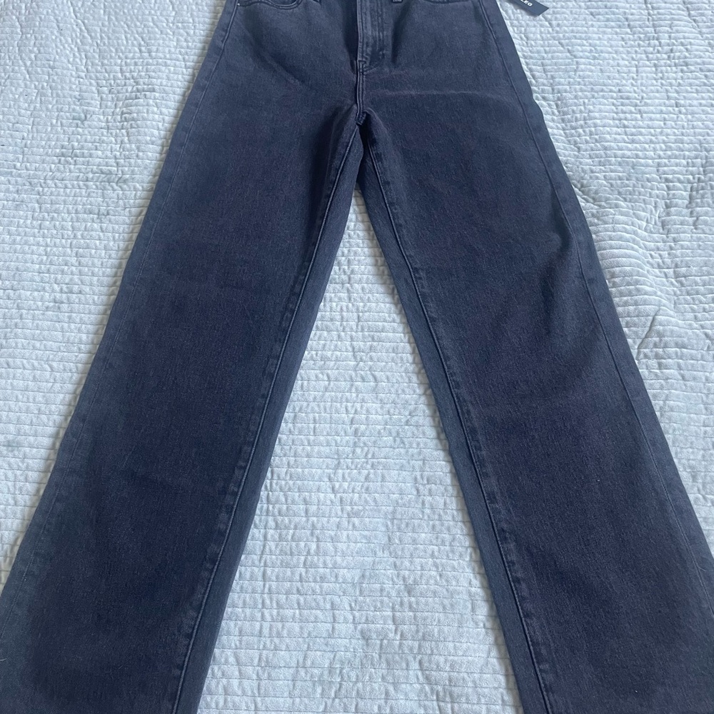 Articles Of Society Contemporary Black High Rise Wide Leg Denim Jeans NWT